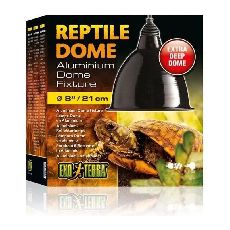 Exoterra Dome Fixture Eclairage en aluminium pour Reptile/Amphibien Taille La...