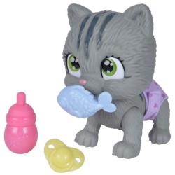 Smoby - Pamper Petz - Chat a adopter - 4 accessoires - Articulé - Bois et fai...