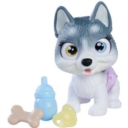 Smoby - Pamper Petz - Husky a adopter - 4 accessoires - Articulé - Bois et fa...