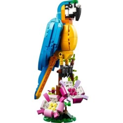 LEGO Creator 3-en-1 31136 Le Perroquet Exotique, Figurines Animaux de la Jung...