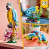 LEGO Creator 3-en-1 31136 Le Perroquet Exotique, Figurines Animaux de la Jung...