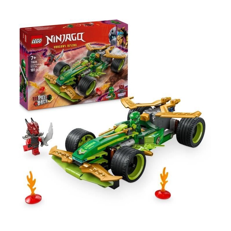 LEGO NINJAGO 71828 La voiture de course a rétrofriction de Lloyd - Jouet de c...
