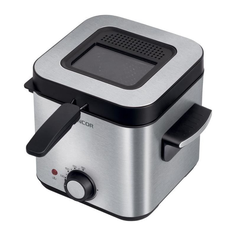 Friteuse - SENCOR - SFR 6200SS - 900 W - 1,5 L - Noir / Acier inoxydable