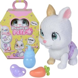 Smoby - Pamper Petz - Lapin a adopter - 4 accessoires - Articulé - Bois et fa...