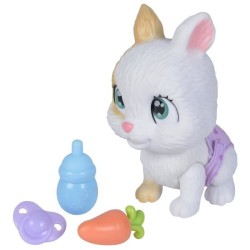 Smoby - Pamper Petz - Lapin a adopter - 4 accessoires - Articulé - Bois et fa...
