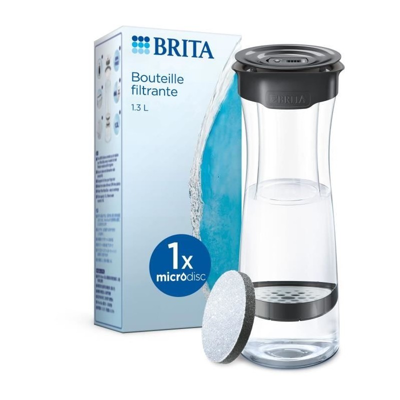 Bouteille filtrante BRITA - Fill & Serve Gris - Capacité 1,3L - 1 filtre Micr...