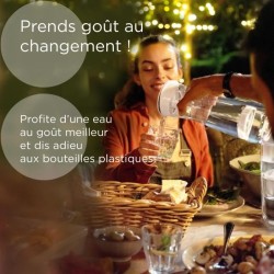 Bouteille filtrante BRITA - Fill & Serve Gris - Capacité 1,3L - 1 filtre Micr...