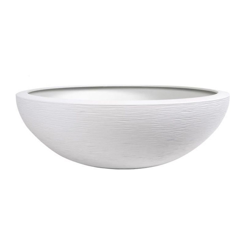 Pot vasque Ø 59 cm - EDA - Graphit UP - 39 L - Ø 59 x H. 21 cm - Blanc cérusé