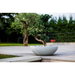 Pot vasque Ø 59 cm - EDA - Graphit UP - 39 L - Ø 59 x H. 21 cm - Blanc cérusé