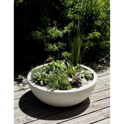 Pot vasque Ø 59 cm - EDA - Graphit UP - 39 L - Ø 59 x H. 21 cm - Blanc cérusé