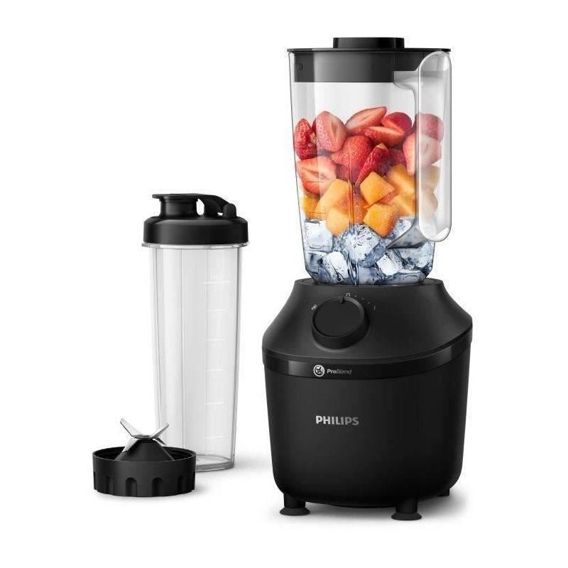Blender mixeur - PHILIPS - HR2041/41 - Série 3000 avec gourde - 450W