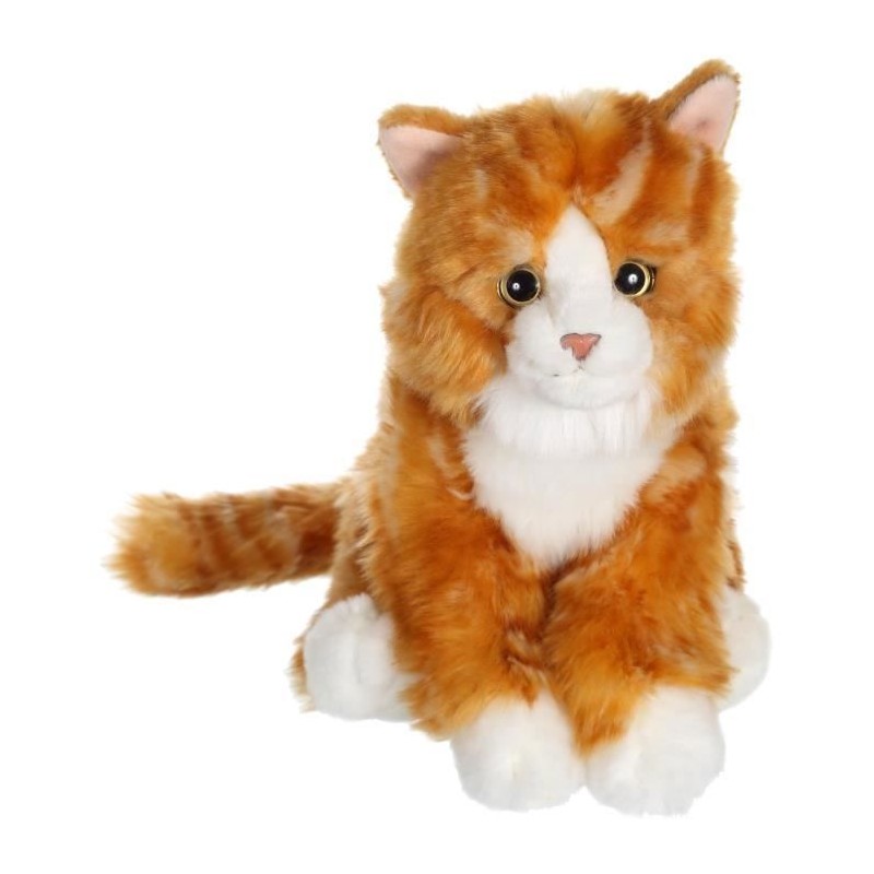 Gipsy Toys - Chat Mimiz Roux et Blanc - Peluche - 28 cm