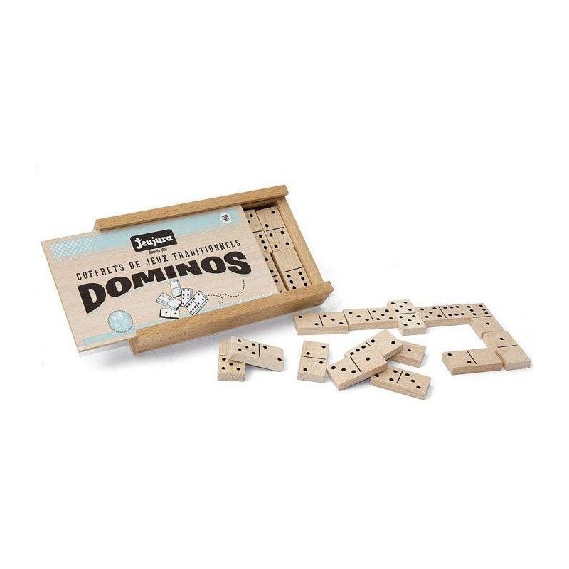 JEUJURA - Jeu de Dominos en Bois - Coffret en Bois - Garçon et Fille - A part...
