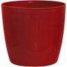 Cache-pot brillant - GARDEN ID - Shiny Rouge avec roulettes - 35 x 32 cm - As...