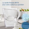 Carafe filtrante BRITA - Marella Blanche - Capacité 2,4L dont 1,4L d'eau filt...