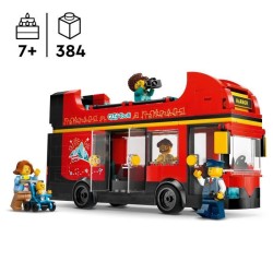 LEGO City 60407 Le bus rouge a deux étages, bus jouet, véhicule pour enfants ...