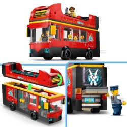 LEGO City 60407 Le bus rouge a deux étages, bus jouet, véhicule pour enfants ...