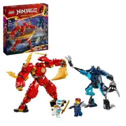 LEGO 71808 NINJAGO Le Robot Élémentaire du Feu de Kai, Jouet Ninja avec Figur...