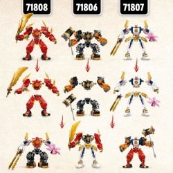 LEGO 71808 NINJAGO Le Robot Élémentaire du Feu de Kai, Jouet Ninja avec Figur...