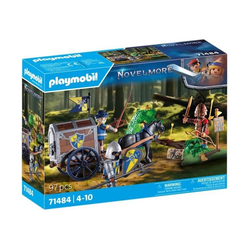 PLAYMOBIL 71484 Convoi de Novelmore avec bandit, Novelmore, Chevaliers et vol...