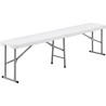 Banc de réception pliable - TERRANOVA - Blanc - Structure en acier et assise ...
