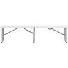 Banc de réception pliable - TERRANOVA - Blanc - Structure en acier et assise ...