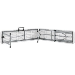 Banc de réception pliable - TERRANOVA - Blanc - Structure en acier et assise ...