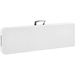 Banc de réception pliable - TERRANOVA - Blanc - Structure en acier et assise ...