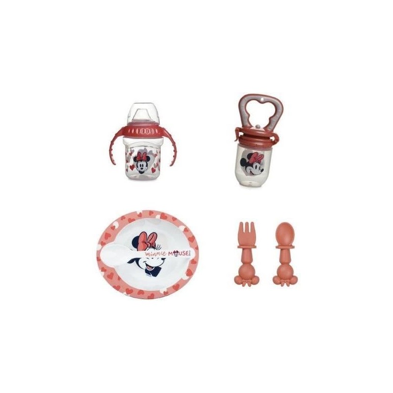 Pack repas 1er age THERMOBABY MINNIE - 1 grignoteuse + 1 bol avec cuillere + ...