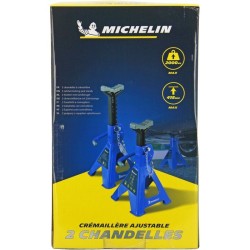 Chandelles a crémaillere Maxi 2 T hauteur 280 a 415mm - MICHELIN - Blocage fa...