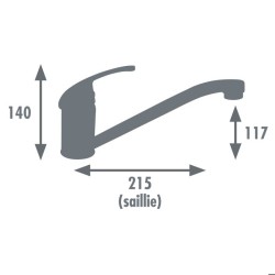 Edouard Rousseau -Mitigeur Evier BELFORT - Chromé