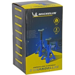Chandelles a crémaillere Maxi 2 T hauteur 280 a 415mm - MICHELIN - Blocage fa...