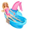 Barbie-Poupée et accessoires-Coffret poupée blonde avec piscine de