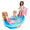 Barbie-Poupée et accessoires-Coffret poupée blonde avec piscine de