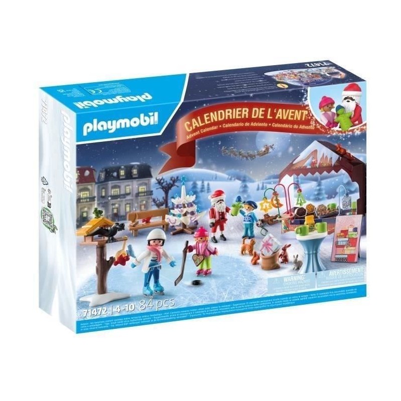 PLAYMOBIL 71472 Calendrier de l'Avent Marché de Noël, 24 surprises, 84  piece...