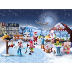 PLAYMOBIL 71472 Calendrier de l'Avent Marché de Noël, 24 surprises, 84  piece...
