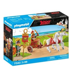 PLAYMOBIL 71543 Char romain et chevaux, Astérix, Personnage de la BD, Avec 2 ...