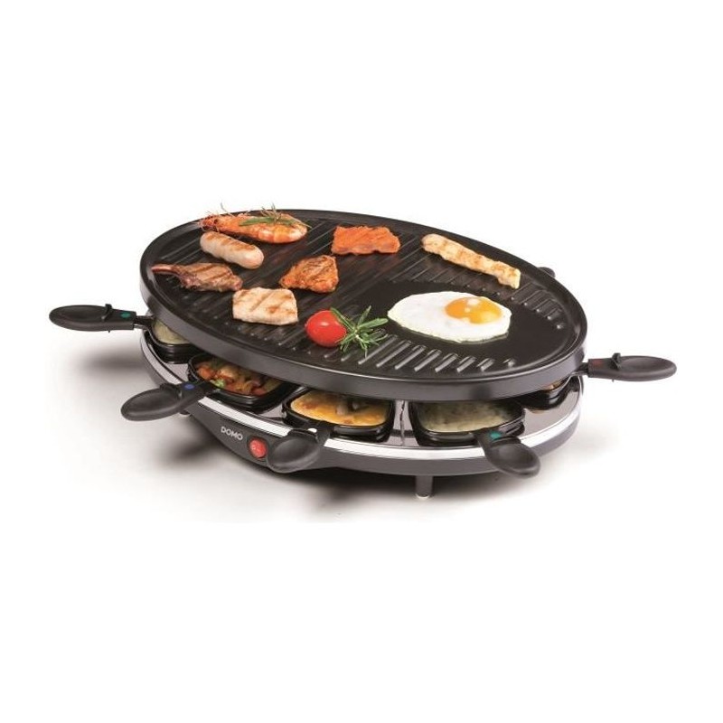 Appareil a raclette DOMO - DO9038G - Jusqu'a 8 personnes - Revetement antiadh...