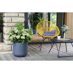Pot de fleurs Rond 50 cm - EDA - Graphit Up - 67 L - Ø 48,5 x H. 46,2 cm- Gri...