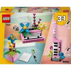 LEGO Creator 31169 3-en-1 La machine a écrire avec des fleurs - Jeu pour enfa...