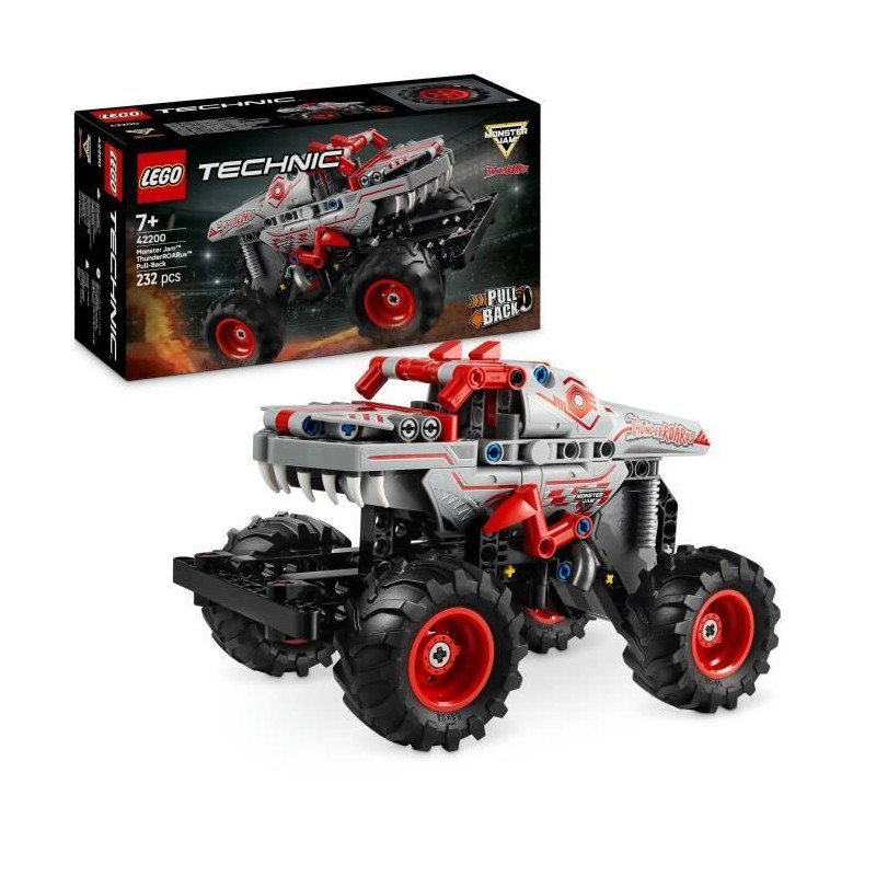 LEGO Technic 42200 Monster Jam ThunderROARus a rétrofriction - Camion dinosau...
