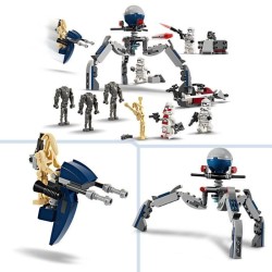 LEGO 75372 Star Wars Pack de Combat des Clone Troopers et Droides de Combat, ...