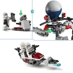 LEGO 75372 Star Wars Pack de Combat des Clone Troopers et Droides de Combat, ...