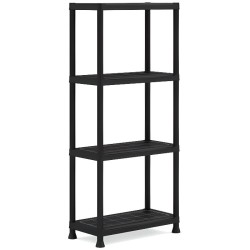 Etagere modulable KETER - Noir - 60 x 30 x 135 cm - 4 tablettes résistantes a...