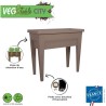 Espace potager sur pieds - EDA - Veg&Table City - 57 L - Table de culture sur...