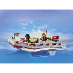 PLAYMOBIL 71464 Bateau de pompier et scooter des mers - Action Hereos - Les p...