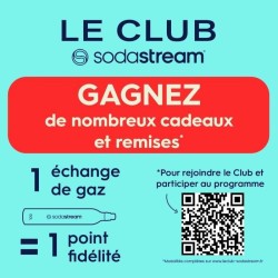 Recharge Gaz SODASTREAM - Systeme original a viser - Jusqu'a 60L d'eau gazéifier