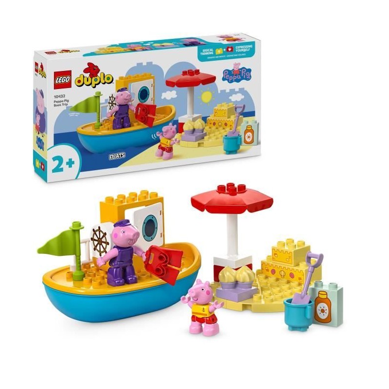 LEGO DUPLO 10432 Le Voyage en Bateau de Peppa Pig - Set de Jeu de Bain pour T...