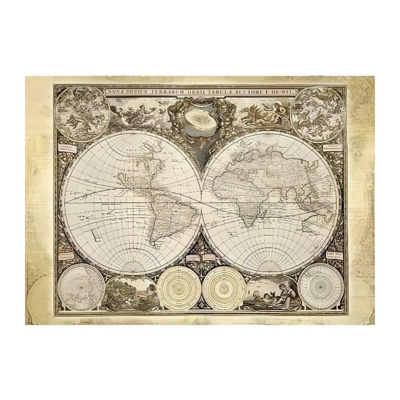 Puzzle Mappemonde Historique - Schmidt Spiele - 2000 Pieces - Qualité Premium