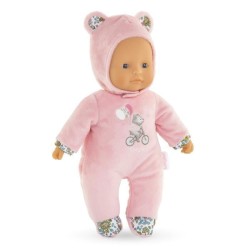 Mon Doudou COROLLE - Pti' Coeur Ours Rose - 30 cm - petit poupon -